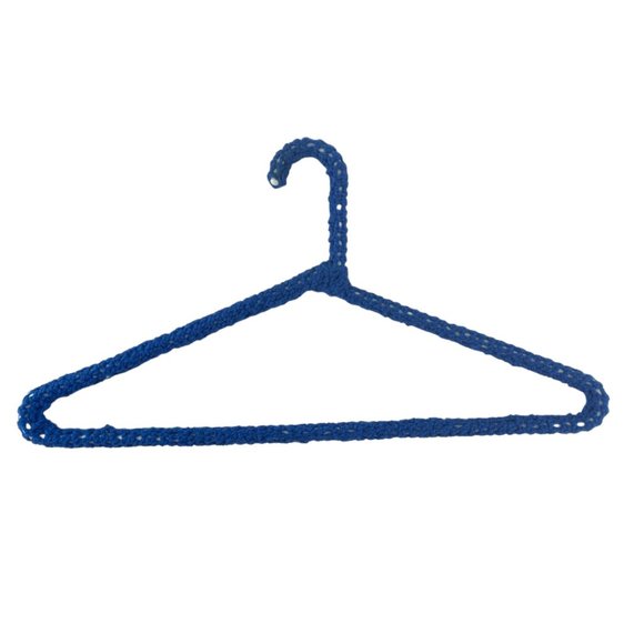 Crochet Yarn Covered Hangers Lot of 5 Wire & Plastic Multicolored Handmade - Picture 4 of 11